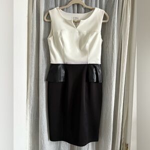 Enfocus Studio Black and White Knee-Length Cocktail Dress size 6
